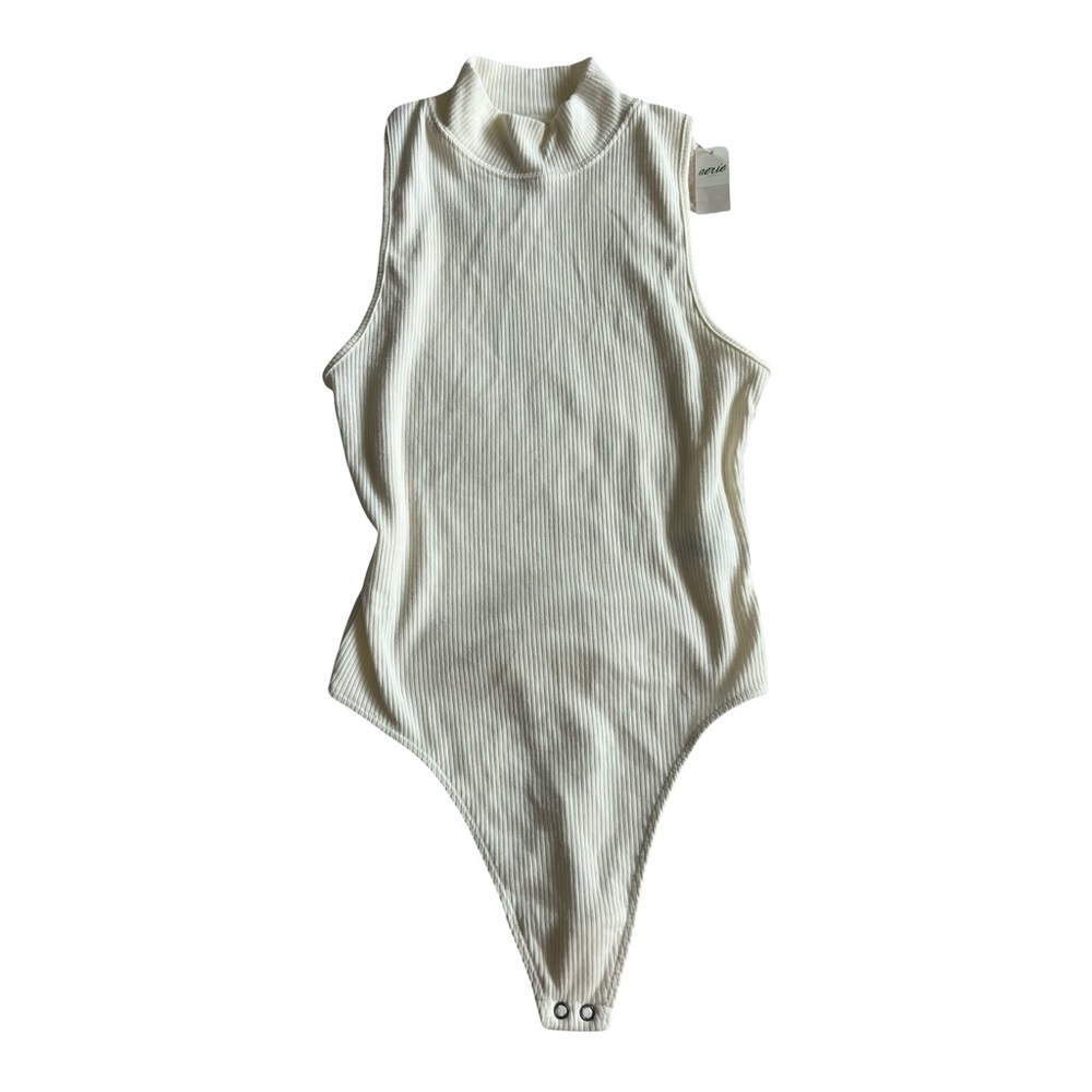 NWT Aerie Sleeveless Mock Neck Bodysuit Muslim - Picture 4 of 6